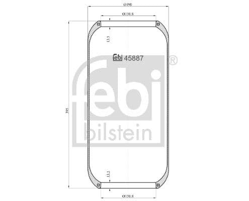 Burduf, suspensie pneumatica FEBI BILSTEIN 45887