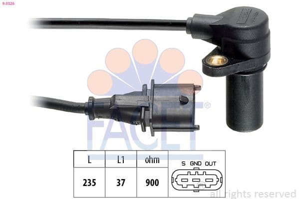 Senzor impulsuri, arbore cotit FACET Made in Italy - OE Equivalent 9.0326