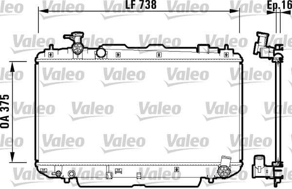 Radiator, racire motor VALEO 734182