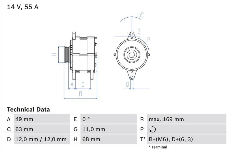 Generator / Alternator BOSCH 0 986 030 970