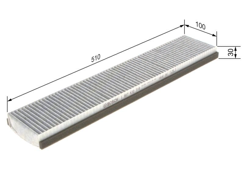 Filtru, aer habitaclu BOSCH 1 987 432 318