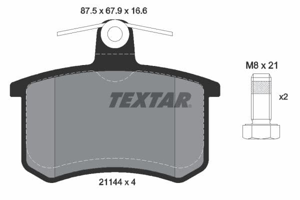 set placute frana,frana disc TEXTAR Q+ 2114401