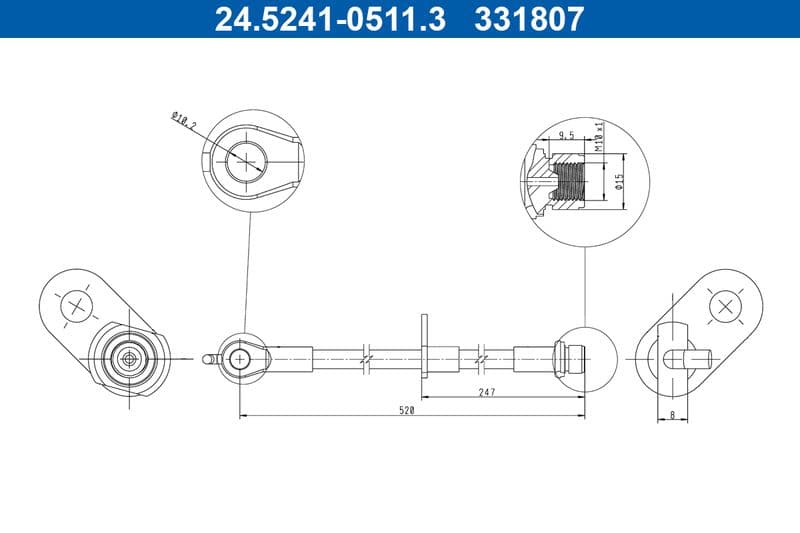 Furtun frana ATE 24.5241-0511.3