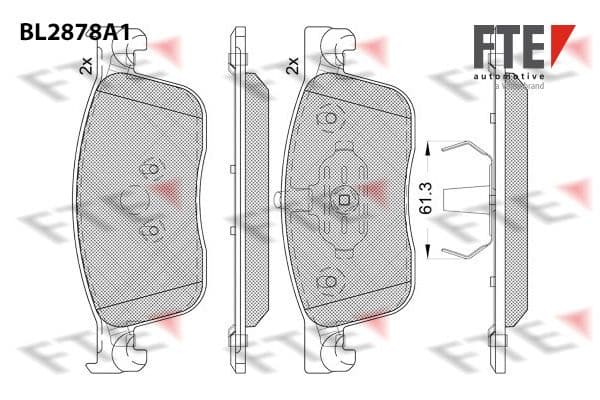 set placute frana,frana disc FTE 9011118