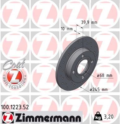 Disc frana ZIMMERMANN SPORT Z 100.1223.52