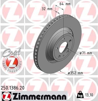 Disc frana ZIMMERMANN COAT Z 250.1386.20