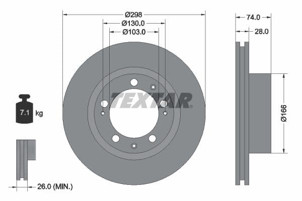 Disc frana TEXTAR 92052300