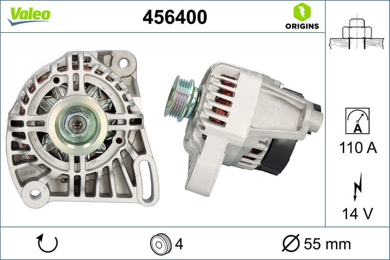 Generator / Alternator VALEO 456400