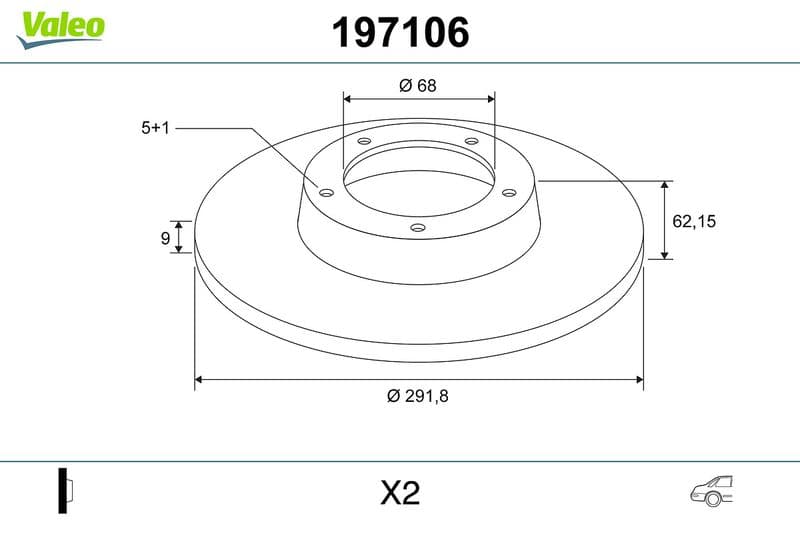 Disc frana VALEO 197106