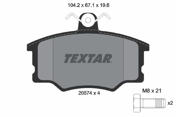 set placute frana,frana disc TEXTAR 2057402