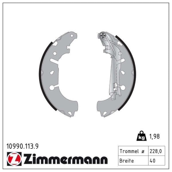 Set saboti frana ZIMMERMANN 10990.113.9