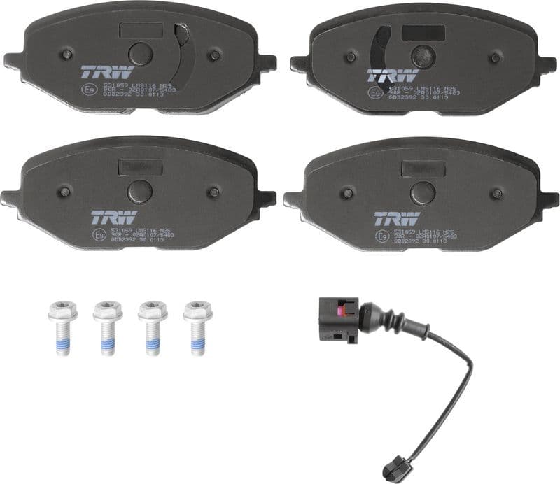 set placute frana,frana disc TRW GDB2392