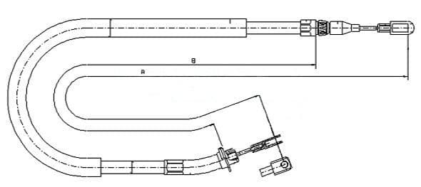 Cablu, frana de parcare METZGER AUTOTEILE 10.9873