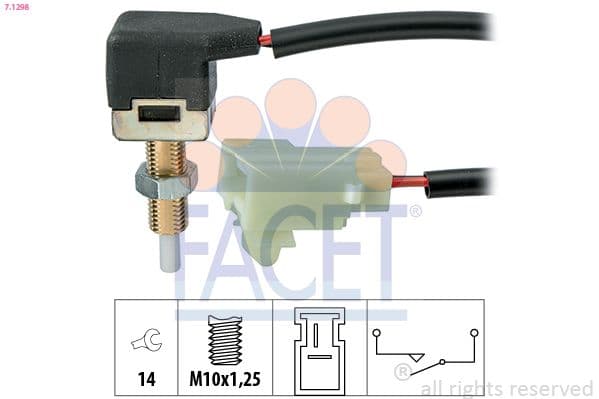 Comutator, actionare ambreiaj (Tempomat) FACET Made in Italy - OE Equivalent 7.1298