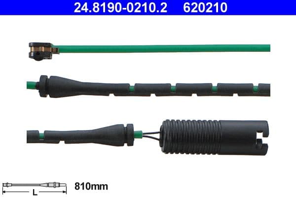 senzor de avertizare,uzura placute de frana ATE 24.8190-0210.2