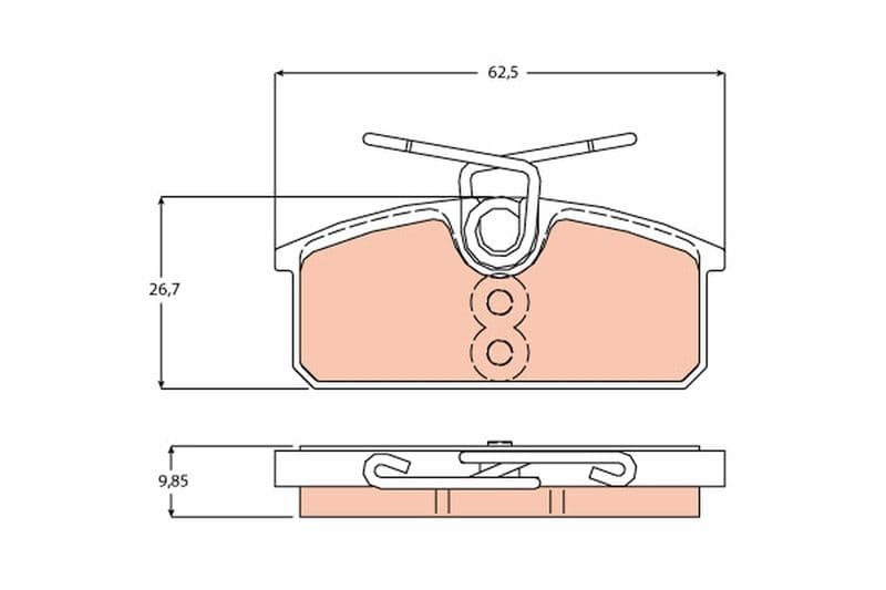 set placute frana,frana disc TRW GDB2165