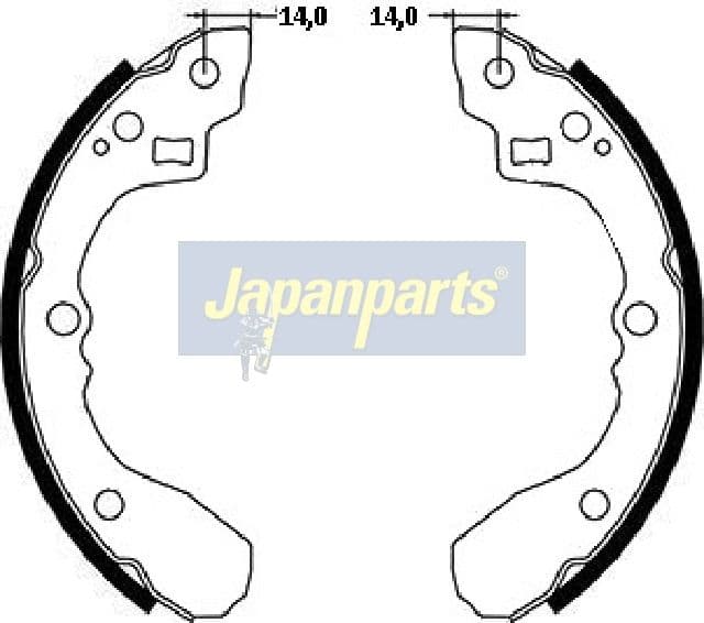 Set saboti frana JAPANPARTS GF-398AF