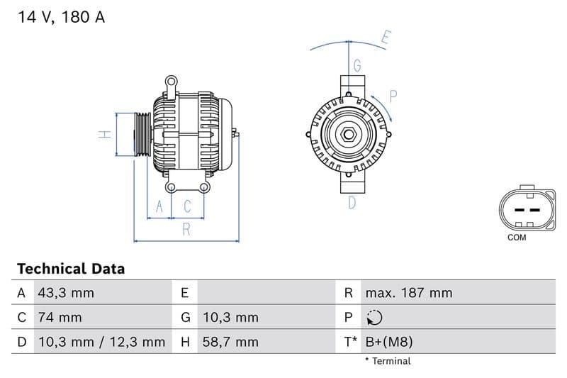 Generator / Alternator BOSCH 0 986 085 970