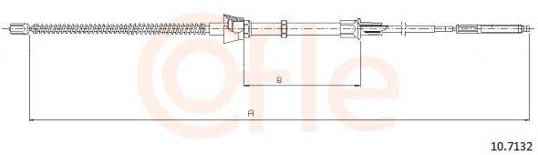 Cablu, frana de parcare COFLE 10.7132