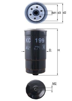 filtru combustibil MAHLE KC 199