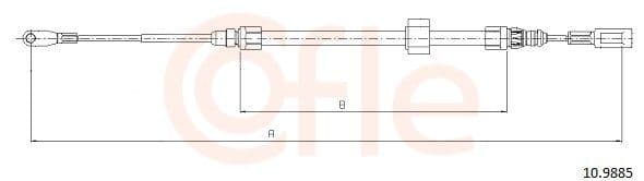 Cablu, frana de parcare COFLE 10.9885