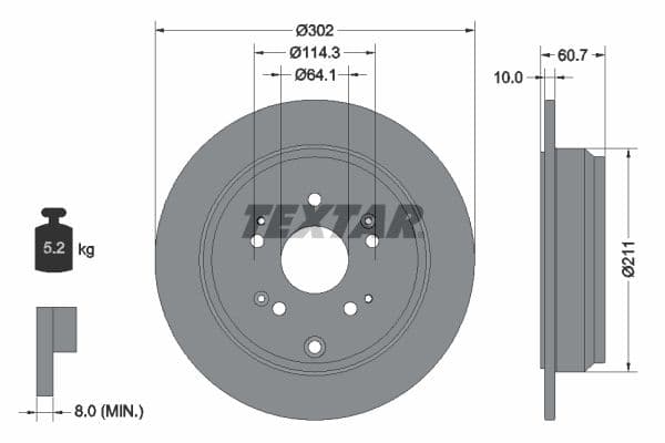 Disc frana TEXTAR PRO 92227203
