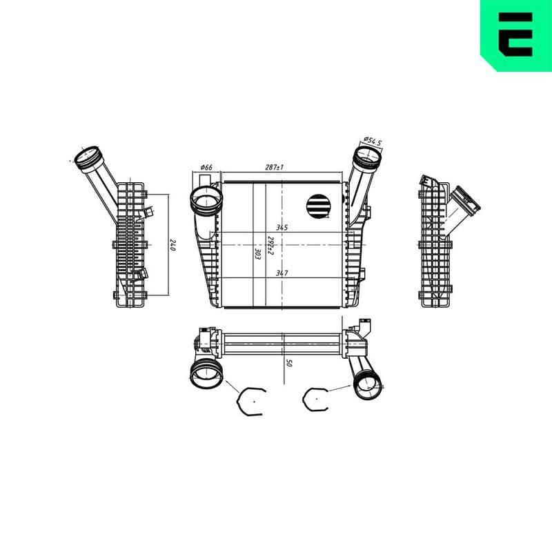 Intercooler, compresor ERA 672040
