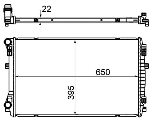 Radiator, racire motor MAHLE BEHR CR 2054 000S