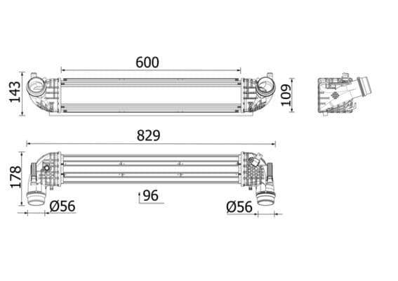 Intercooler, compresor MAHLE BEHR *** PREMIUM LINE *** CI 668 000P