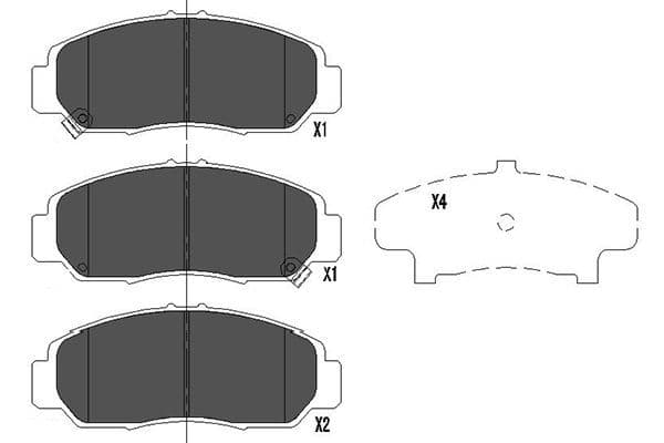 set placute frana,frana disc KAVO PARTS KBP-2037