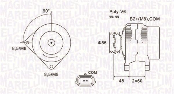 Generator / Alternator MAGNETI MARELLI 063731974010