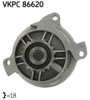 Pompă de apă, răcire motor SKF VKPC 86620