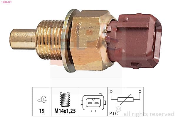 senzor,temperatura lichid de racire EPS Made in Italy - OE Equivalent 1.830.321