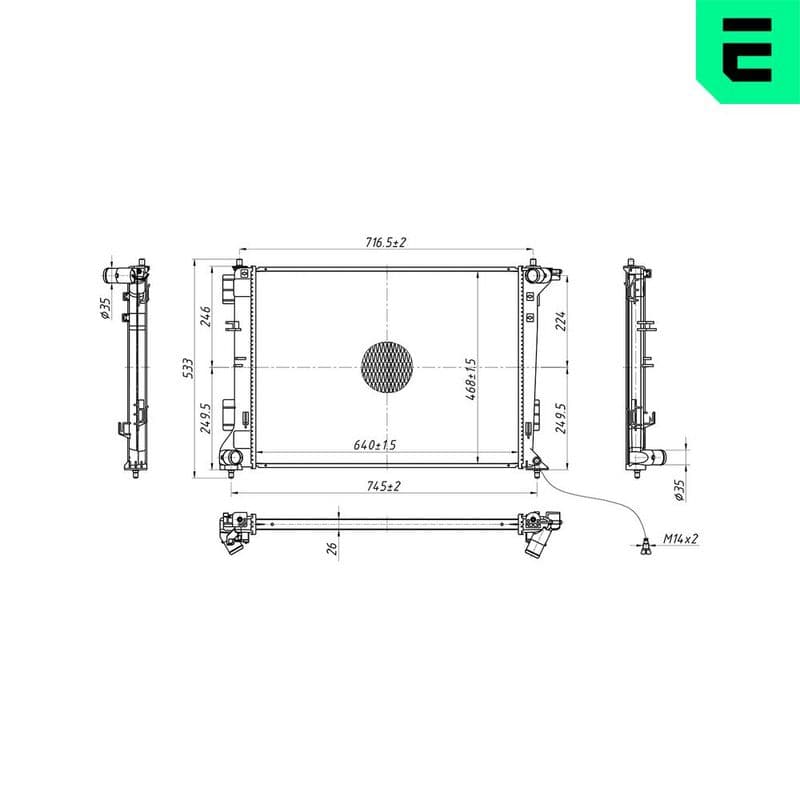 Radiator, racire motor ERA 673548