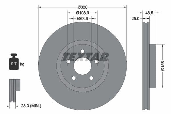 Disc frana TEXTAR 92149100