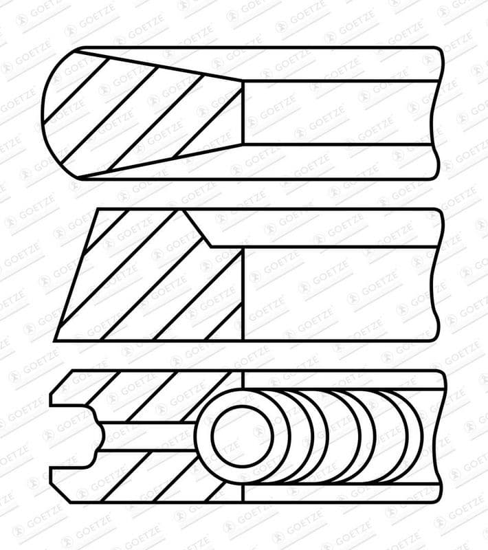 Set segmenti piston GOETZE ENGINE 08-447607-00