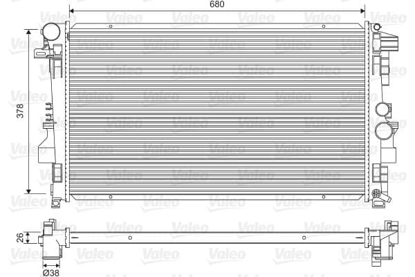 Radiator, racire motor VALEO 734887