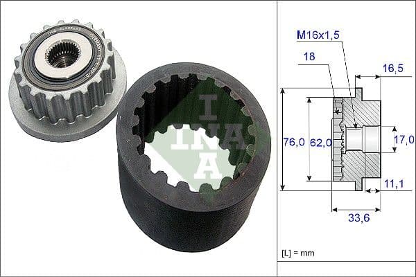 Set-mufa ambreiaj flexibil Schaeffler INA 535 0186 10