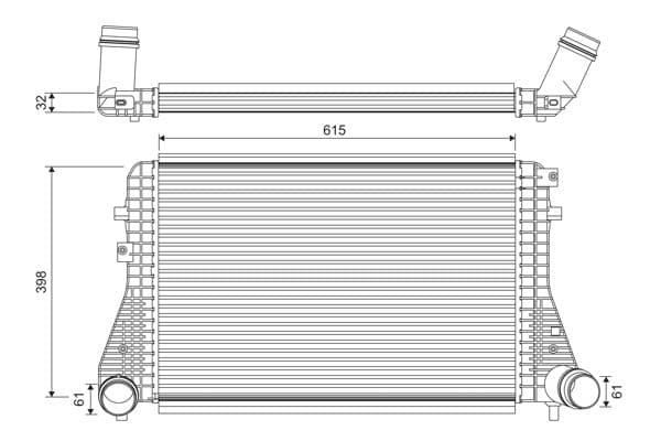 Intercooler, compresor VALEO 818372