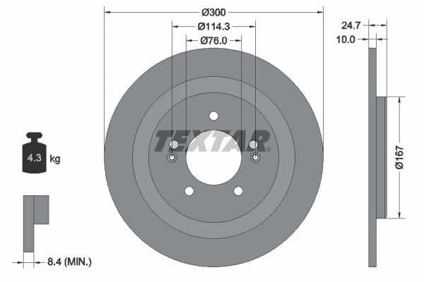 Disc frana TEXTAR PRO 92239203