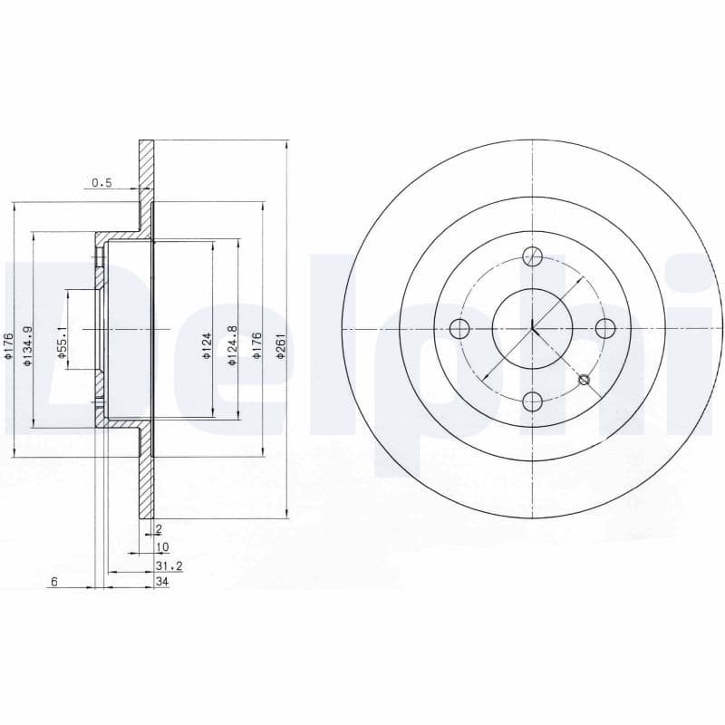 Disc frana DELPHI BG3556