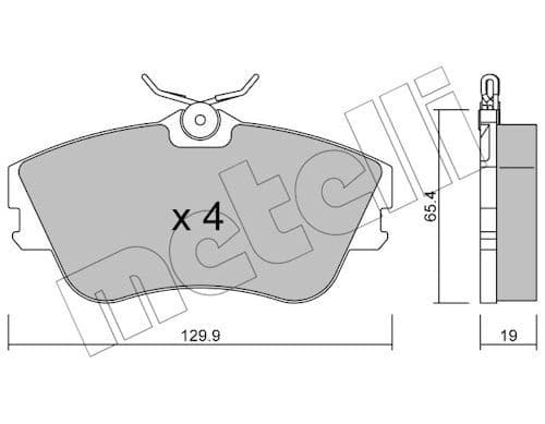 set placute frana,frana disc METELLI 22-0164-0