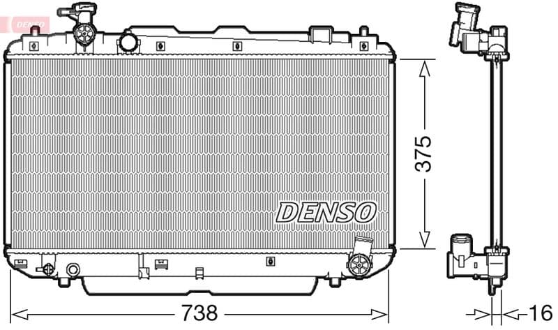 Radiator, racire motor DENSO DRM50083