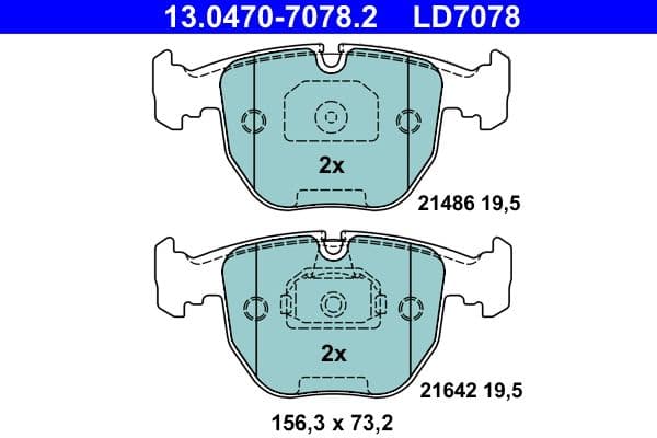 set placute frana,frana disc ATE Ceramic 13.0470-7078.2