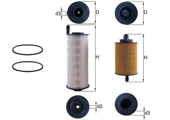 filtru combustibil MAHLE KX 646KIT