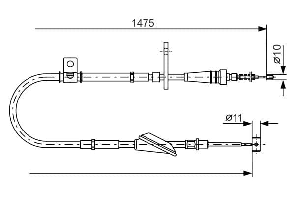 Cablu, frana de parcare BOSCH 1 987 482 211