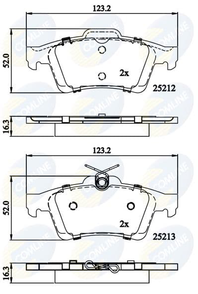 set placute frana,frana disc COMLINE CBP01629