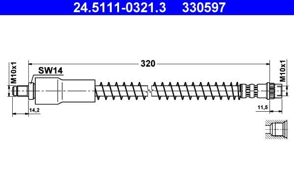 Furtun frana ATE 24.5111-0321.3