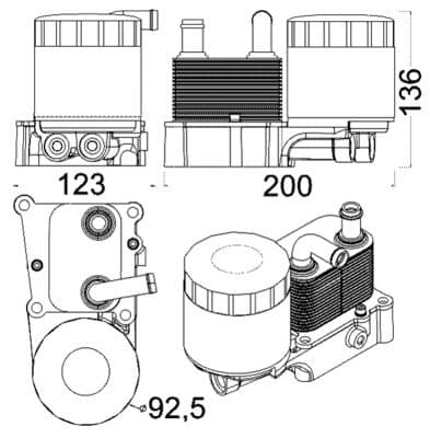 Radiator ulei, ulei motor MAHLE BEHR CLC 191 000S