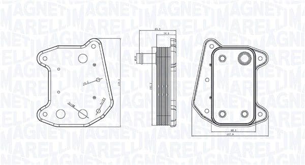 Radiator ulei, ulei motor MAGNETI MARELLI 350300001700